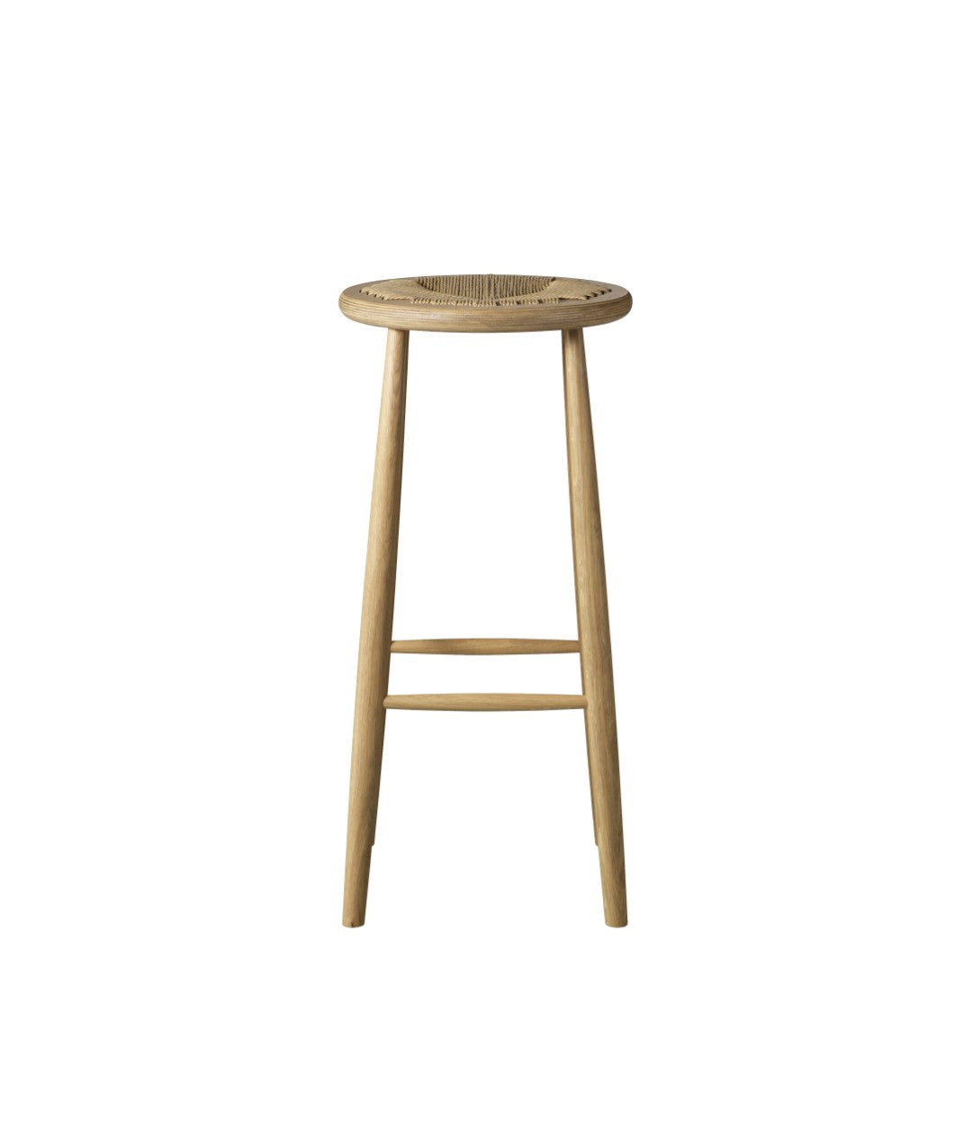 J165B - Barstool round - Oak