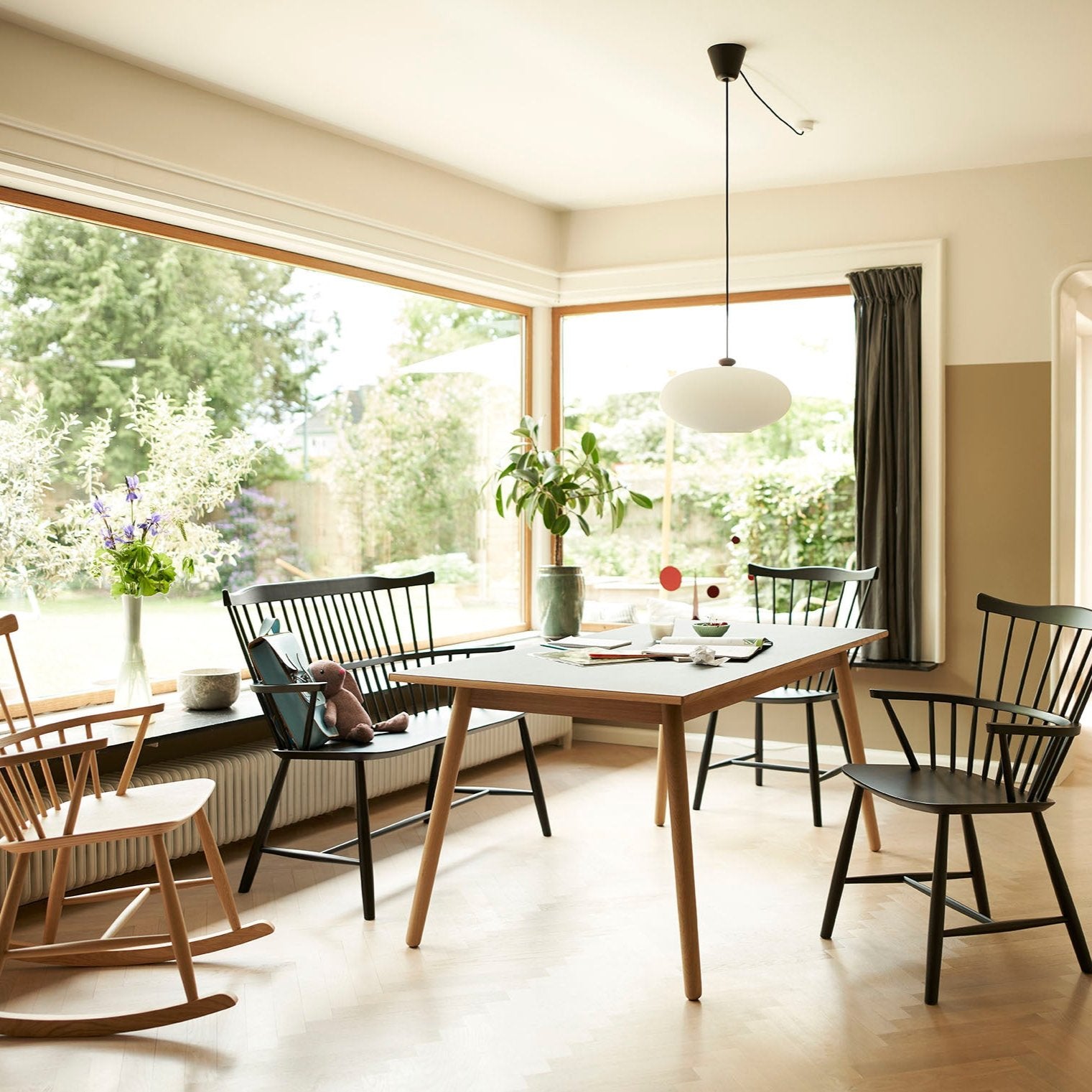 C35B - Dining table - Oak - Light grey