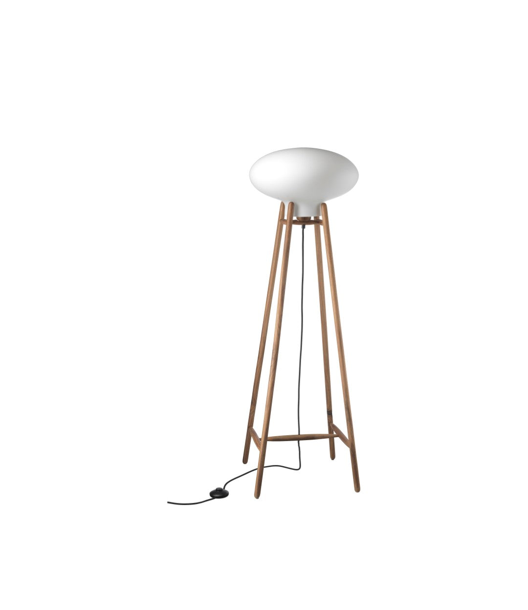 U5 Hiti - Floor lamp - Walnut - Opal glass