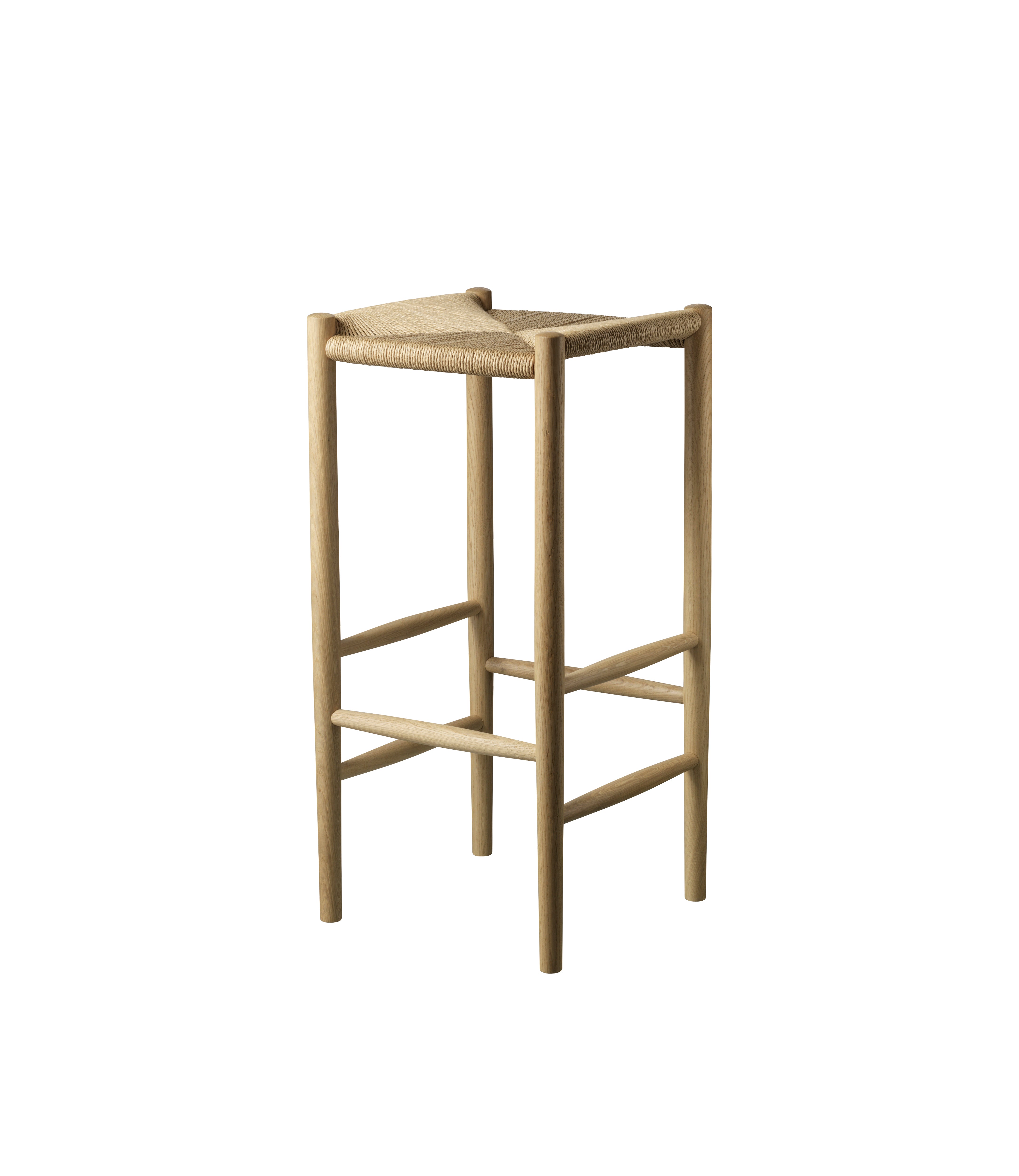 J164B - Bar stool squared - Oak