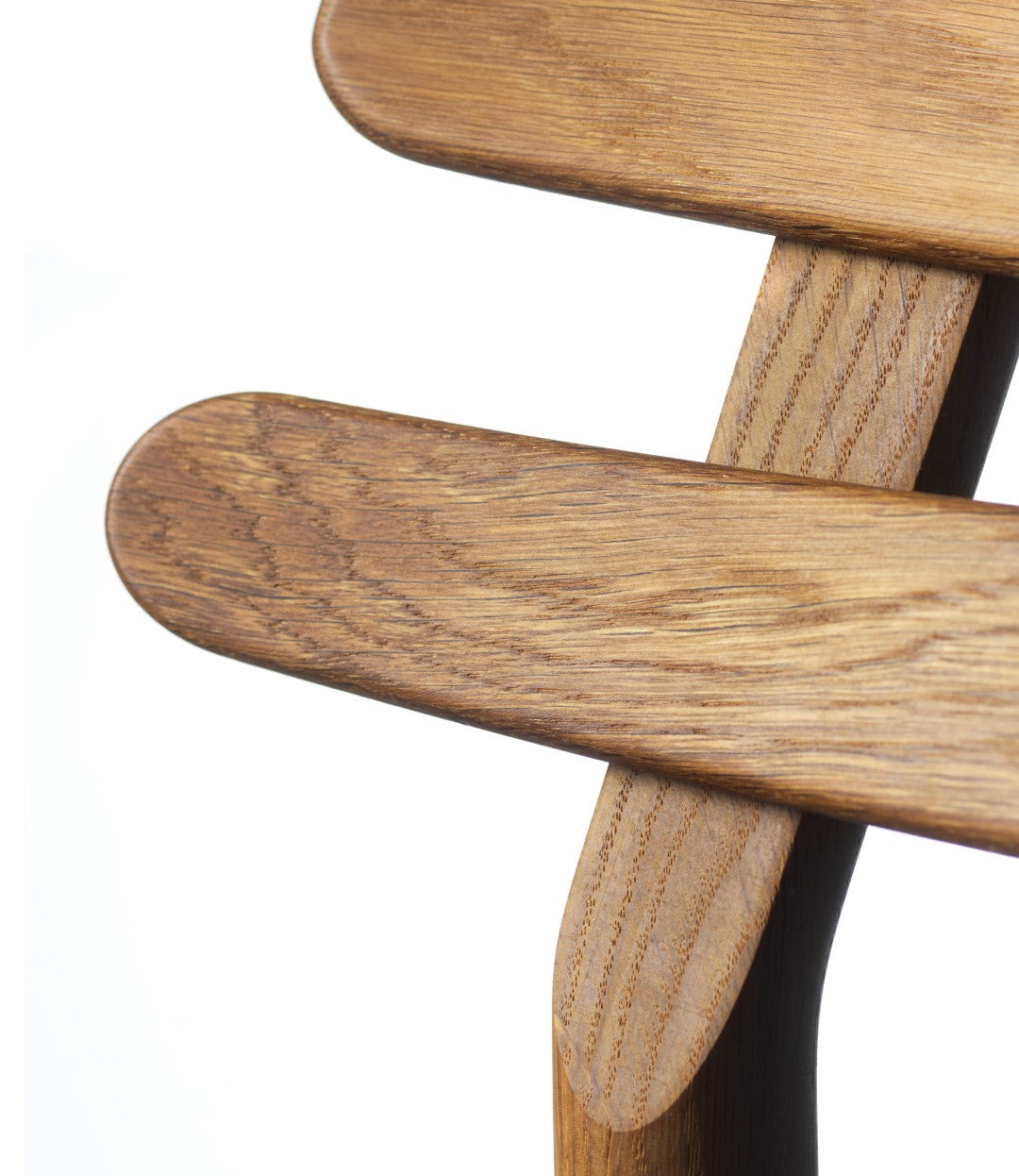 J48 - Chair - Smoked oak - Black leather