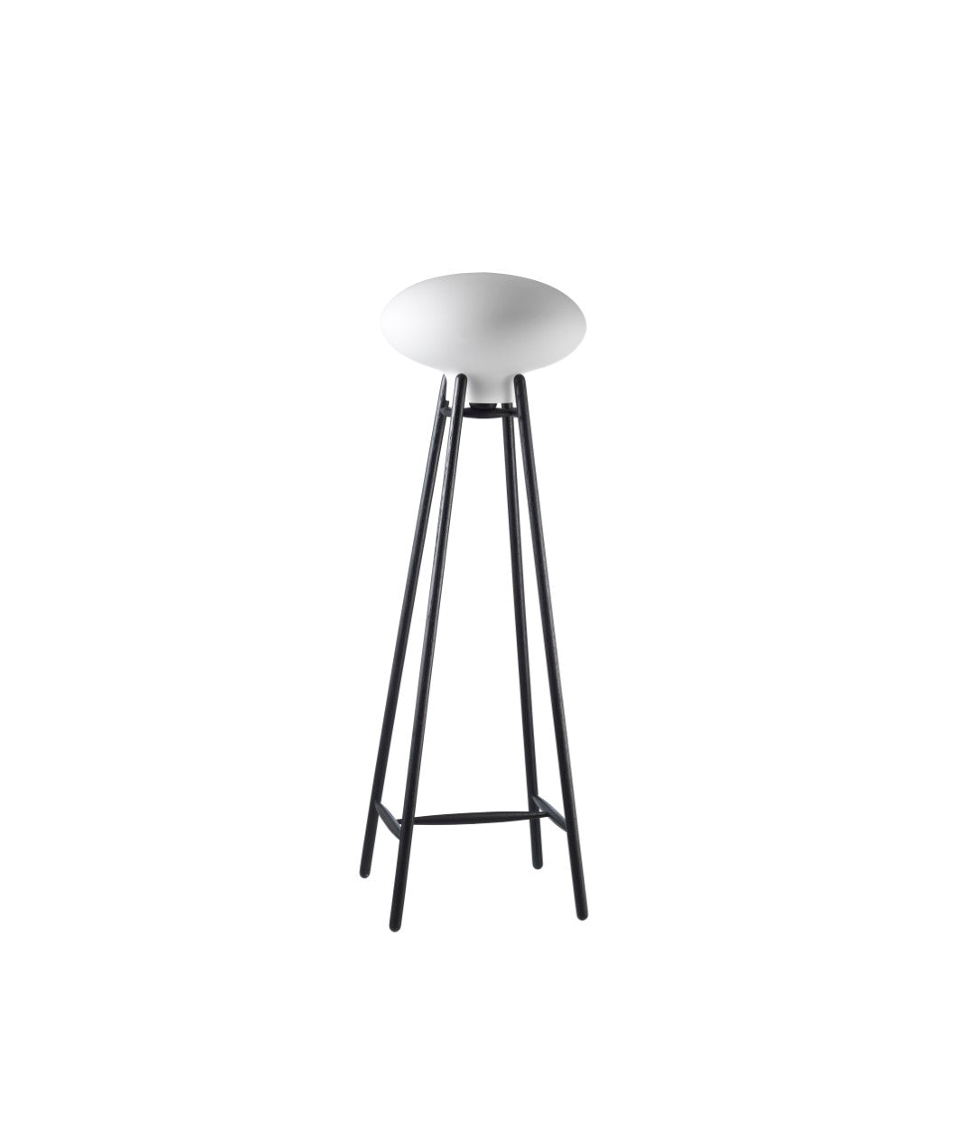 U5 Hiti - Floor lamp - Oak - Black - Opal glass