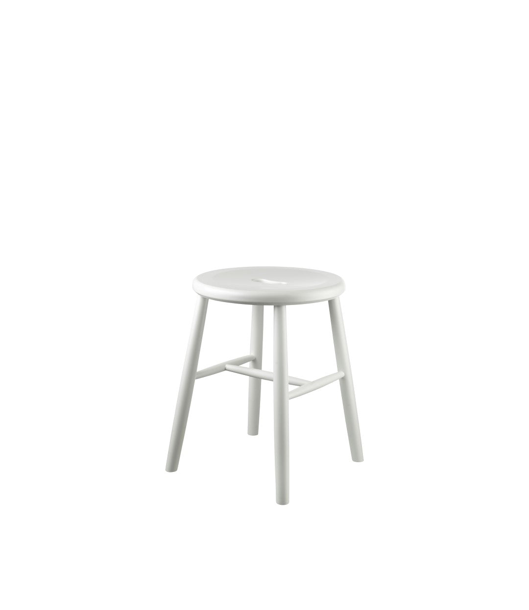 J27 - Stool - Beech - Pure White