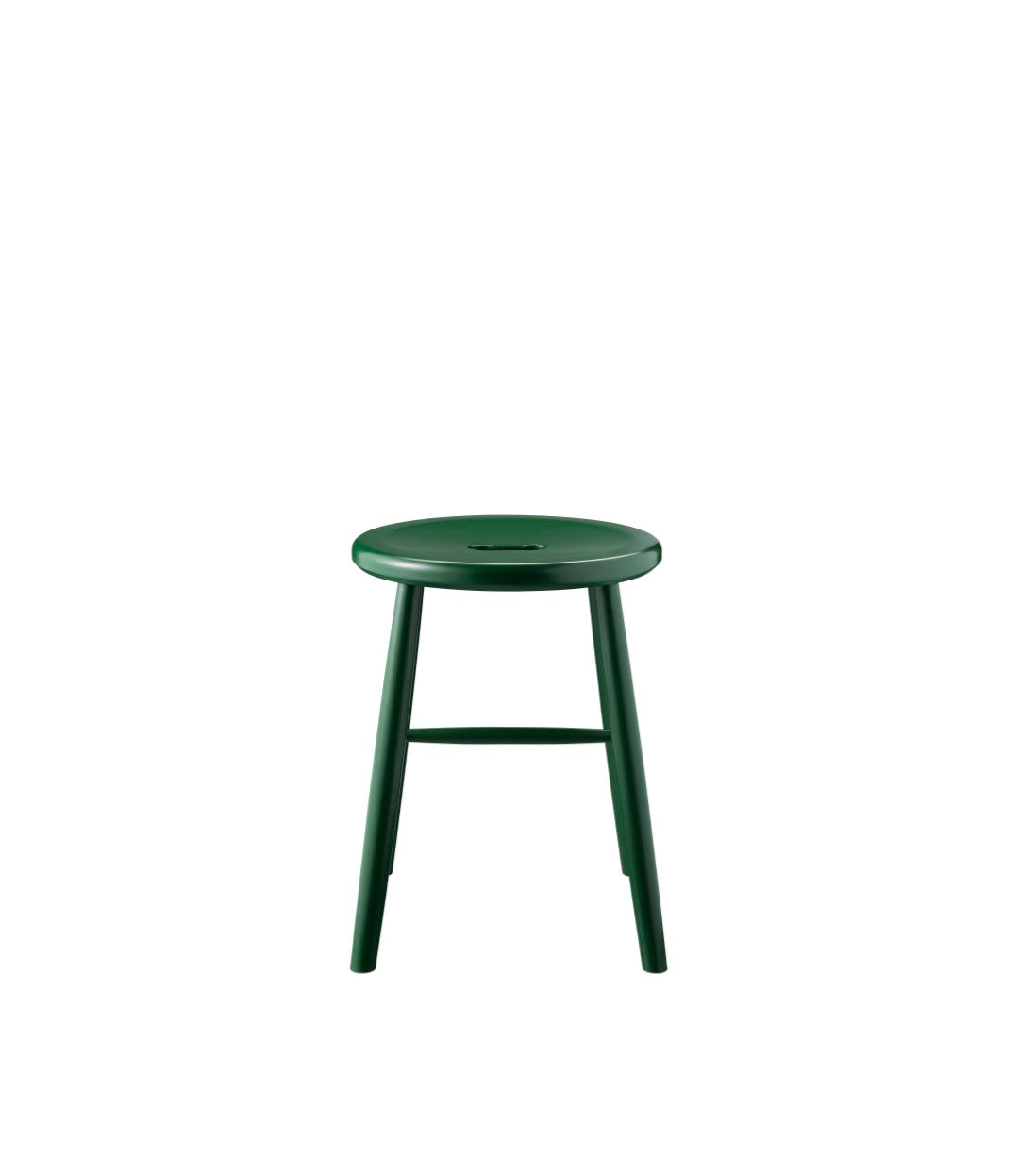 J27 - Stool - Beech - Emerald Green