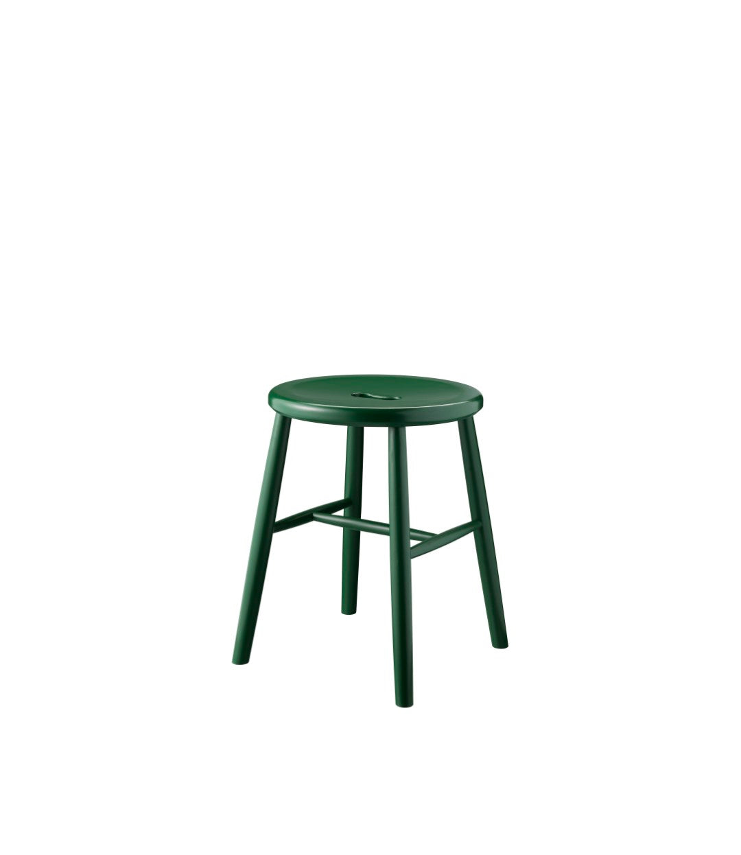 J27 - Stool - Beech - Emerald Green