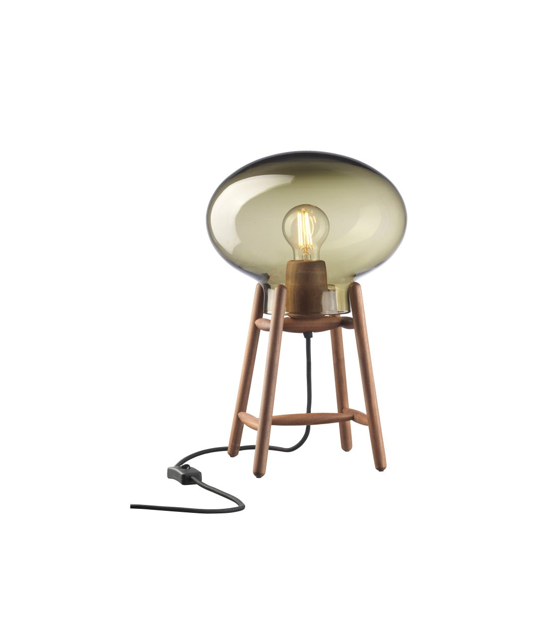 U4 Hiti - Table lamp - Walnut - Smoked glass