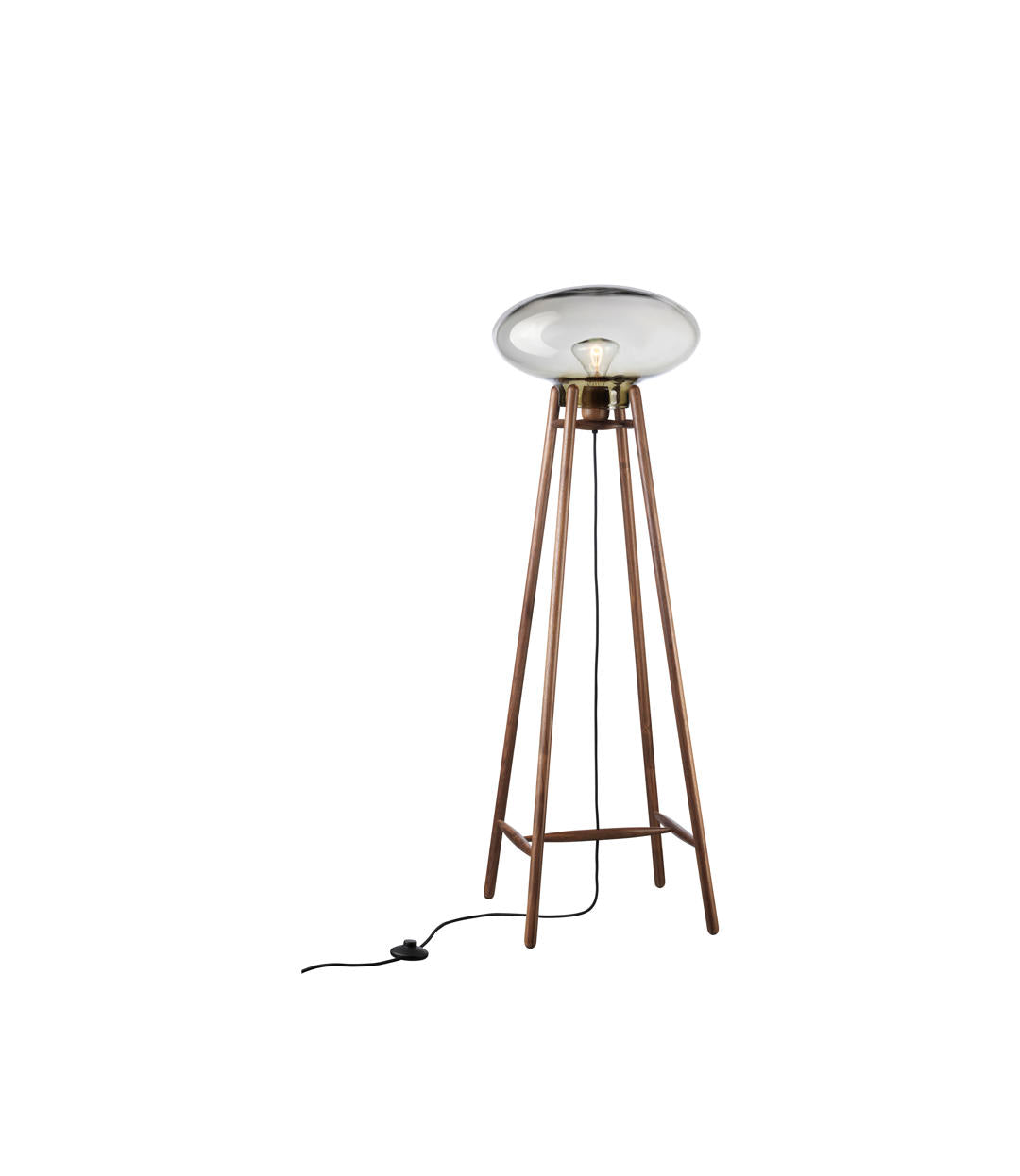 U5 Hiti - Floor lamp - Walnut - Smoked glass