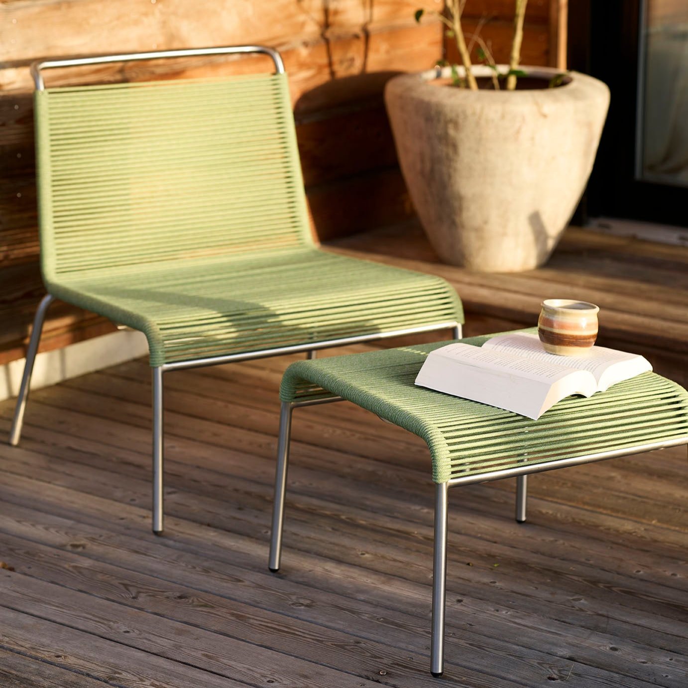 M20S Teglgaard - Cord stool - Green