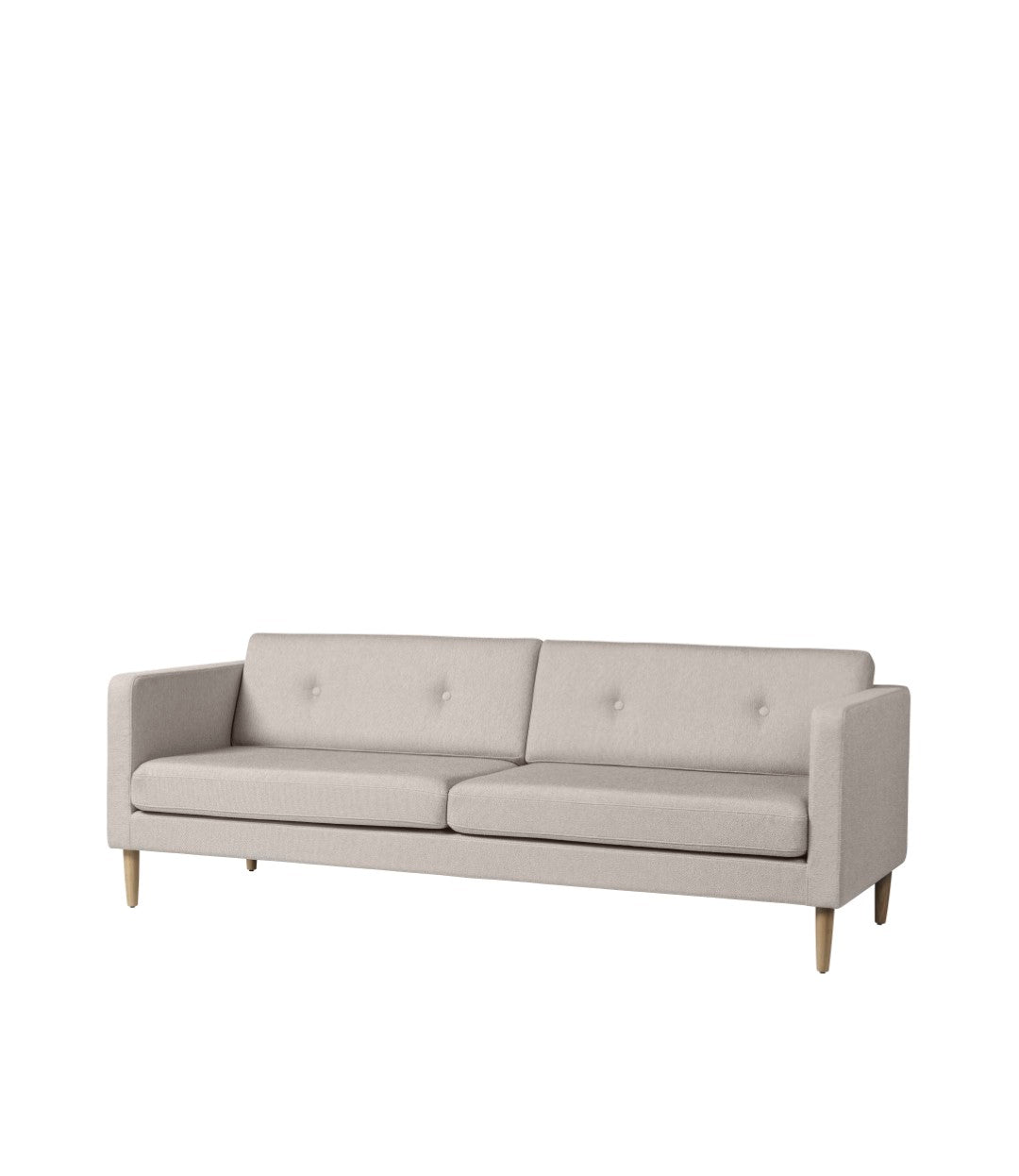 L42 Firhøj - 3 pers. sofa - Eg - Beige Grey