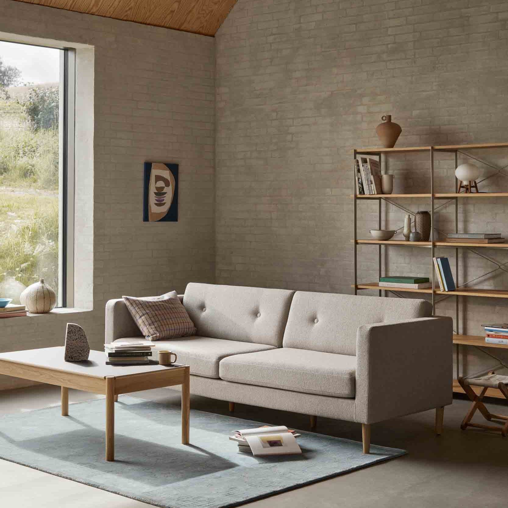 L42 Firhøj - 3-seater sofa - Oak - Beige Grey