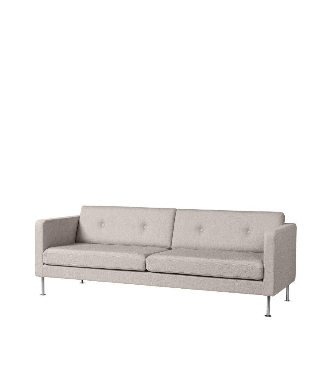 L42 Firhøj - 3 pers. sofa - Stål - Beige Grey