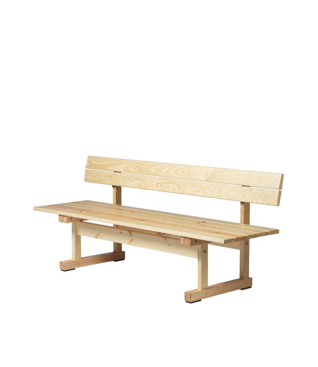 M16 Ermelunden - Bench with backrest - Pine