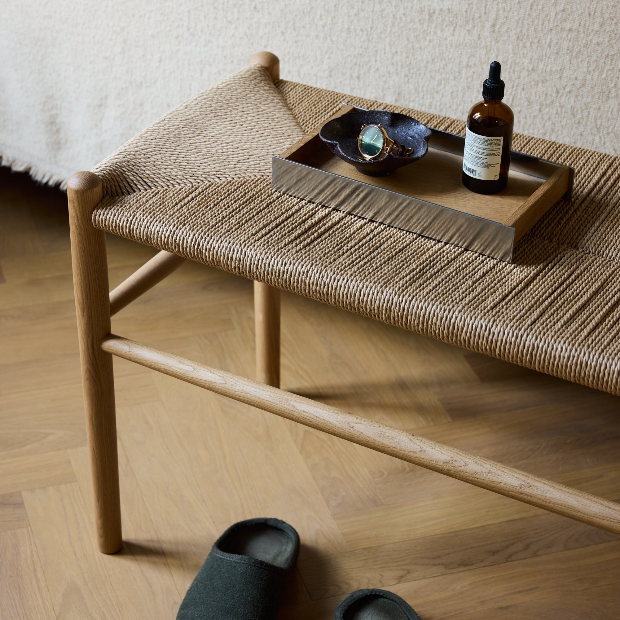 J163 - Piano bench - Oak