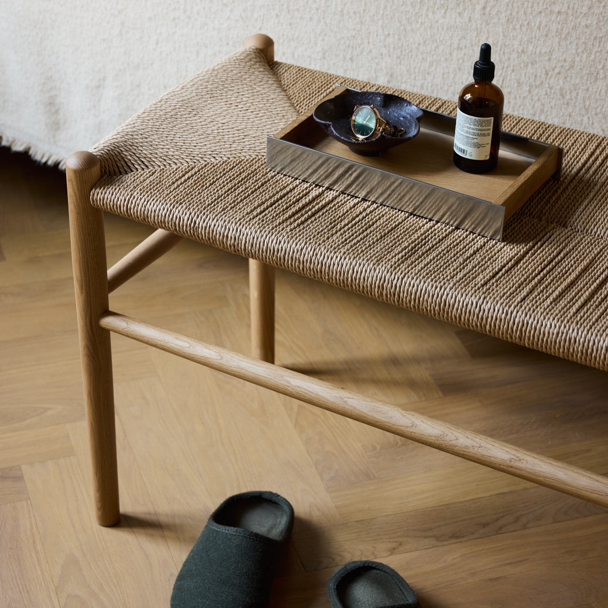 J163 - Piano bench - Oak