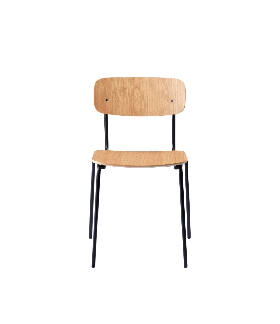 J182 Holmen - Stackable chair - Steel - Oak veneer