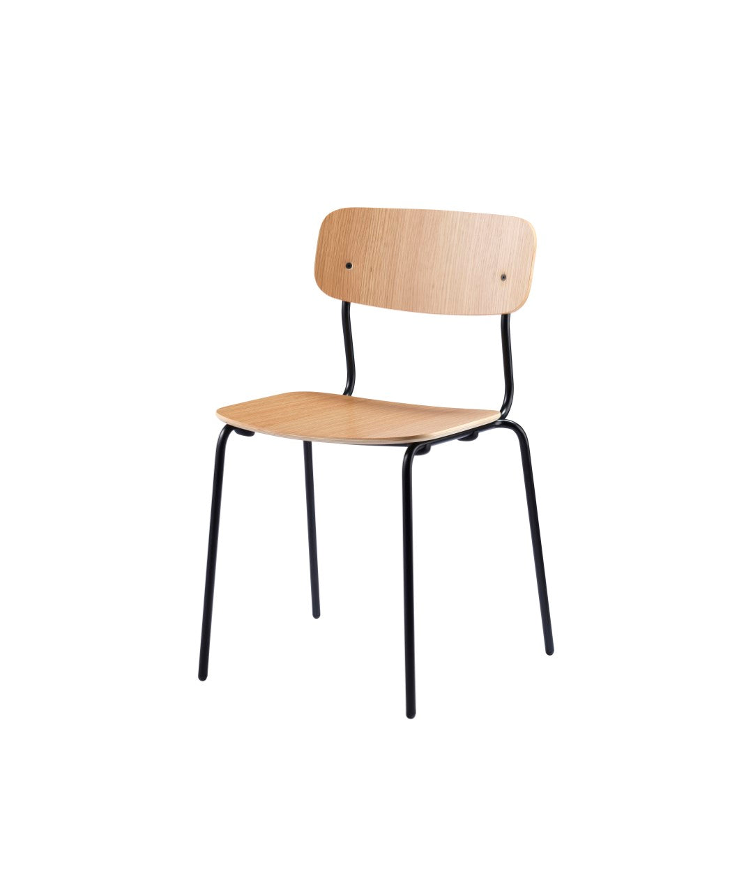 J182 Holmen - Stackable chair - Steel - Oak veneer