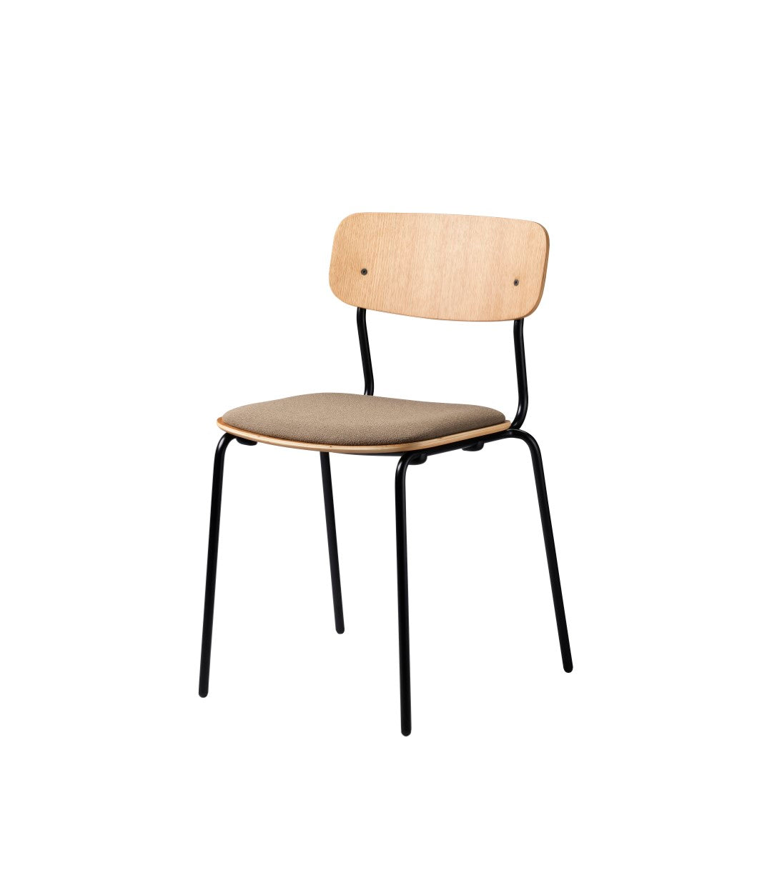 J182 Holmen - Stackable chair - Steel - Taupe