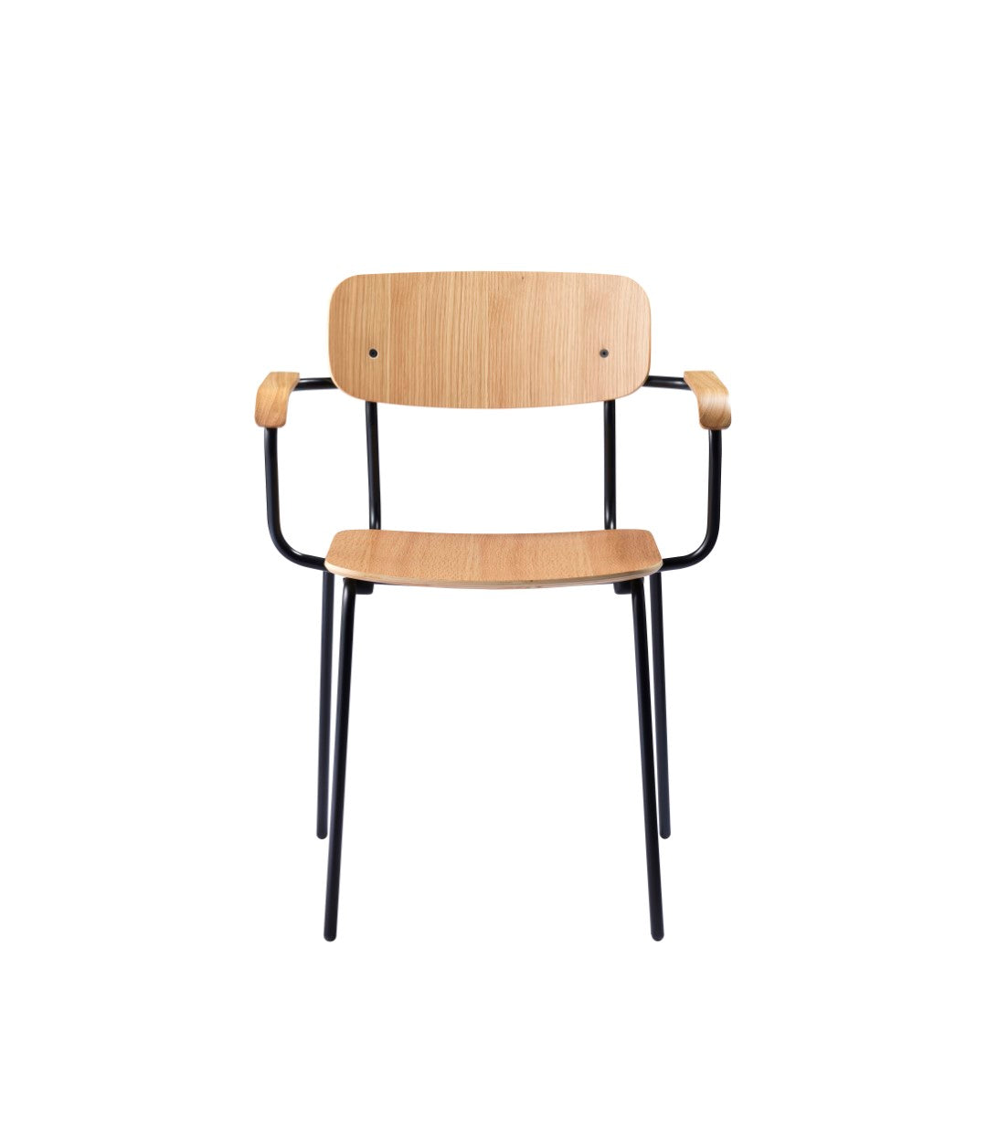 J183 Holmen - Stackable chair w/armrest - Steel