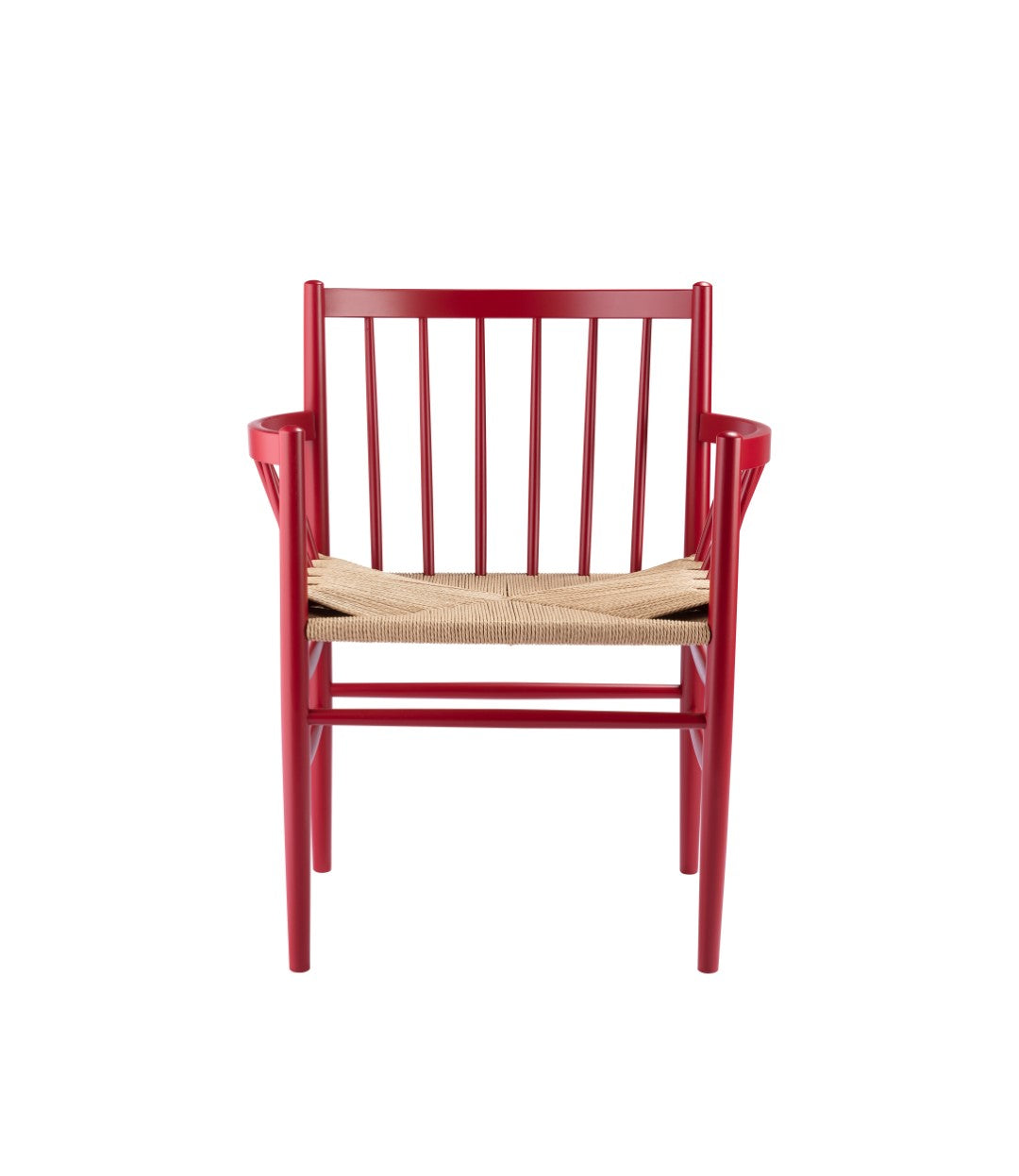 J81 - Chair - Beech - Ruby Red