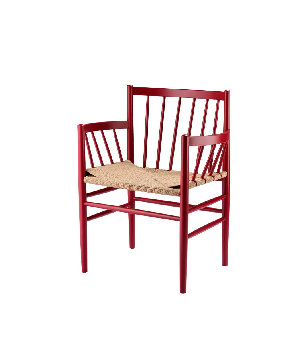 J81 - Chair - Beech - Ruby Red