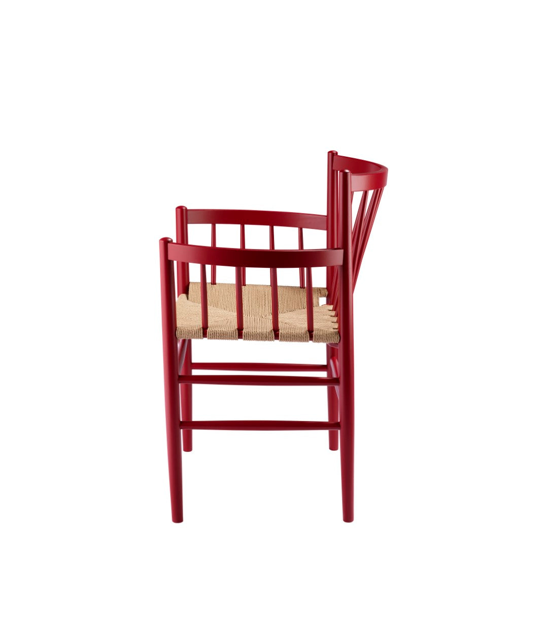 J81 - Chair - Beech - Ruby Red