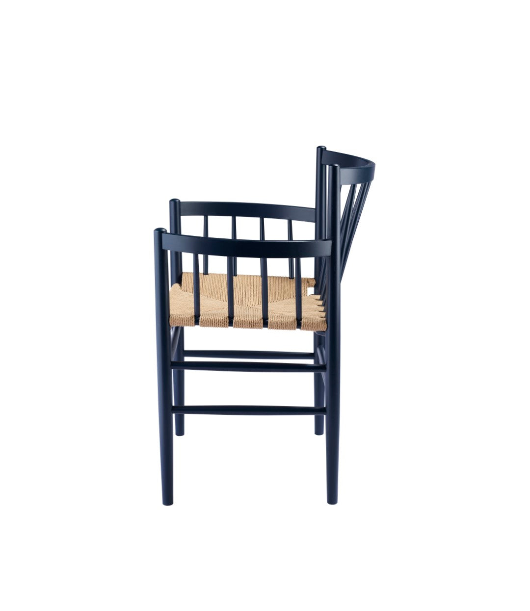 J81 - Chair - Beech - Steel Blue