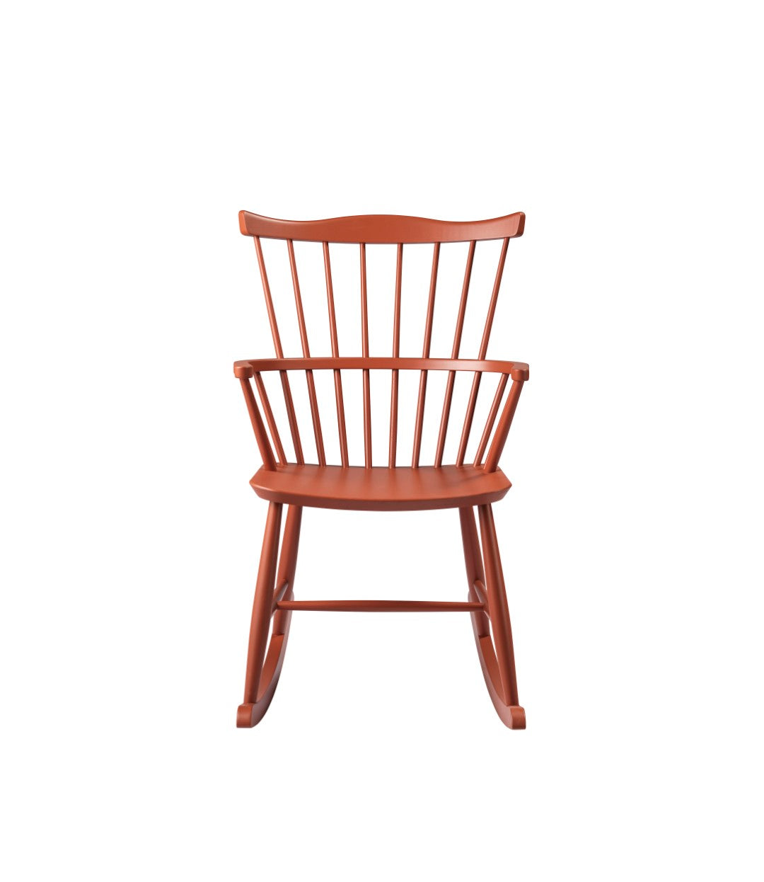 J52G - Rocking chair - Beech - Brick Red