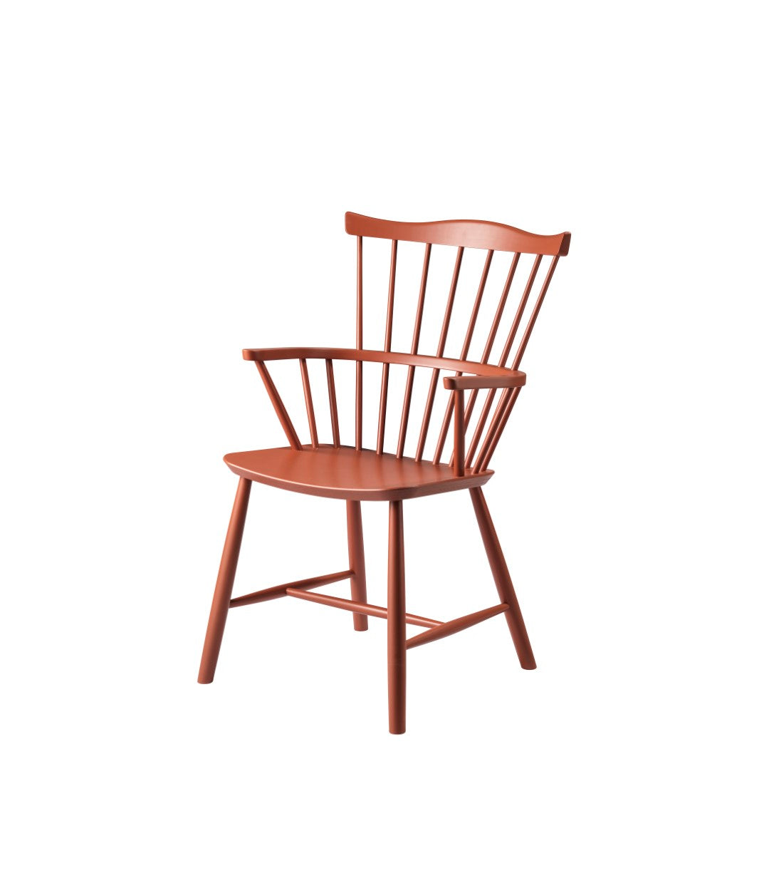 J52B - Chair - Beech - Brick Red