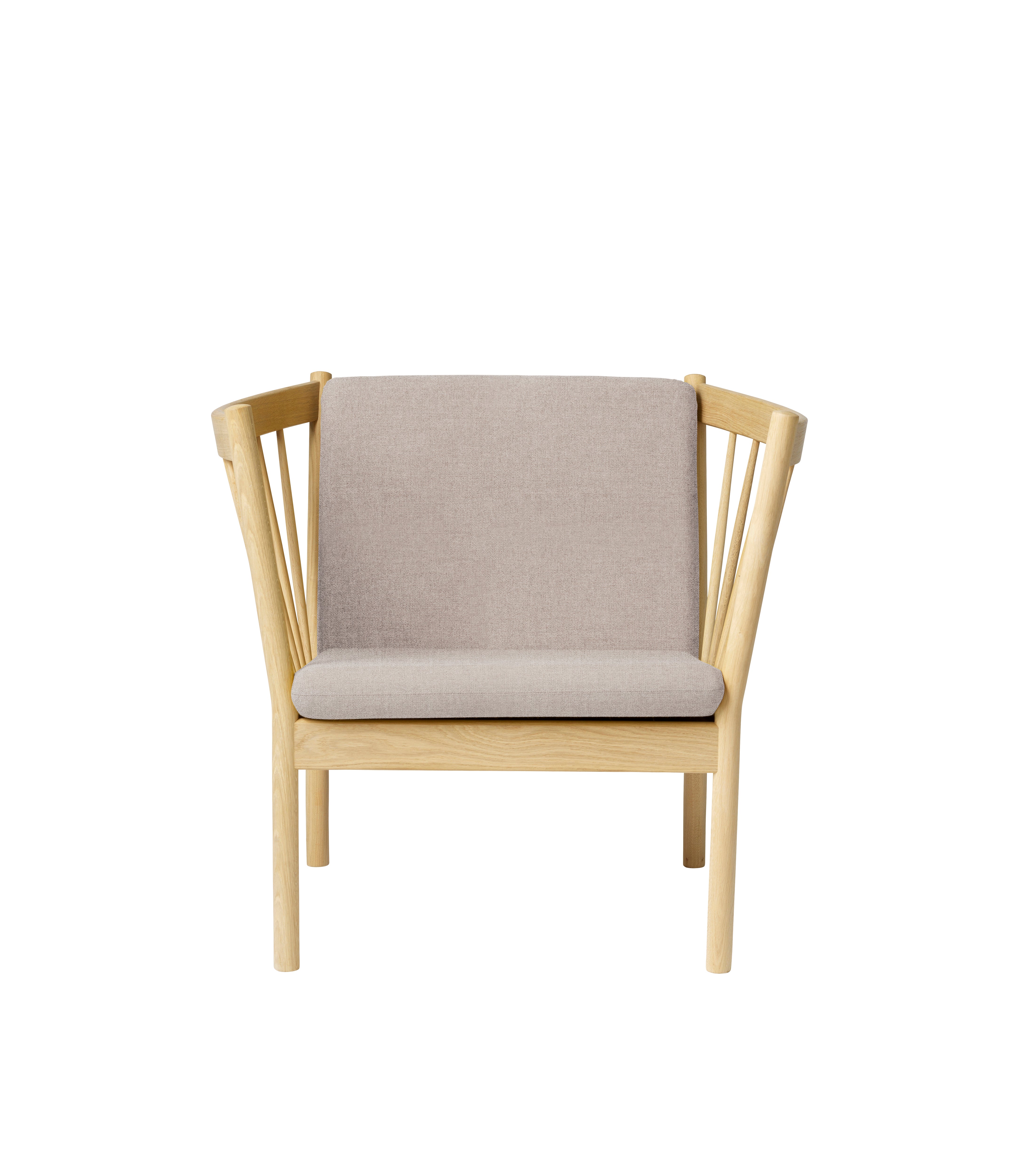 J146 - Armchair - Oak - Light Grey