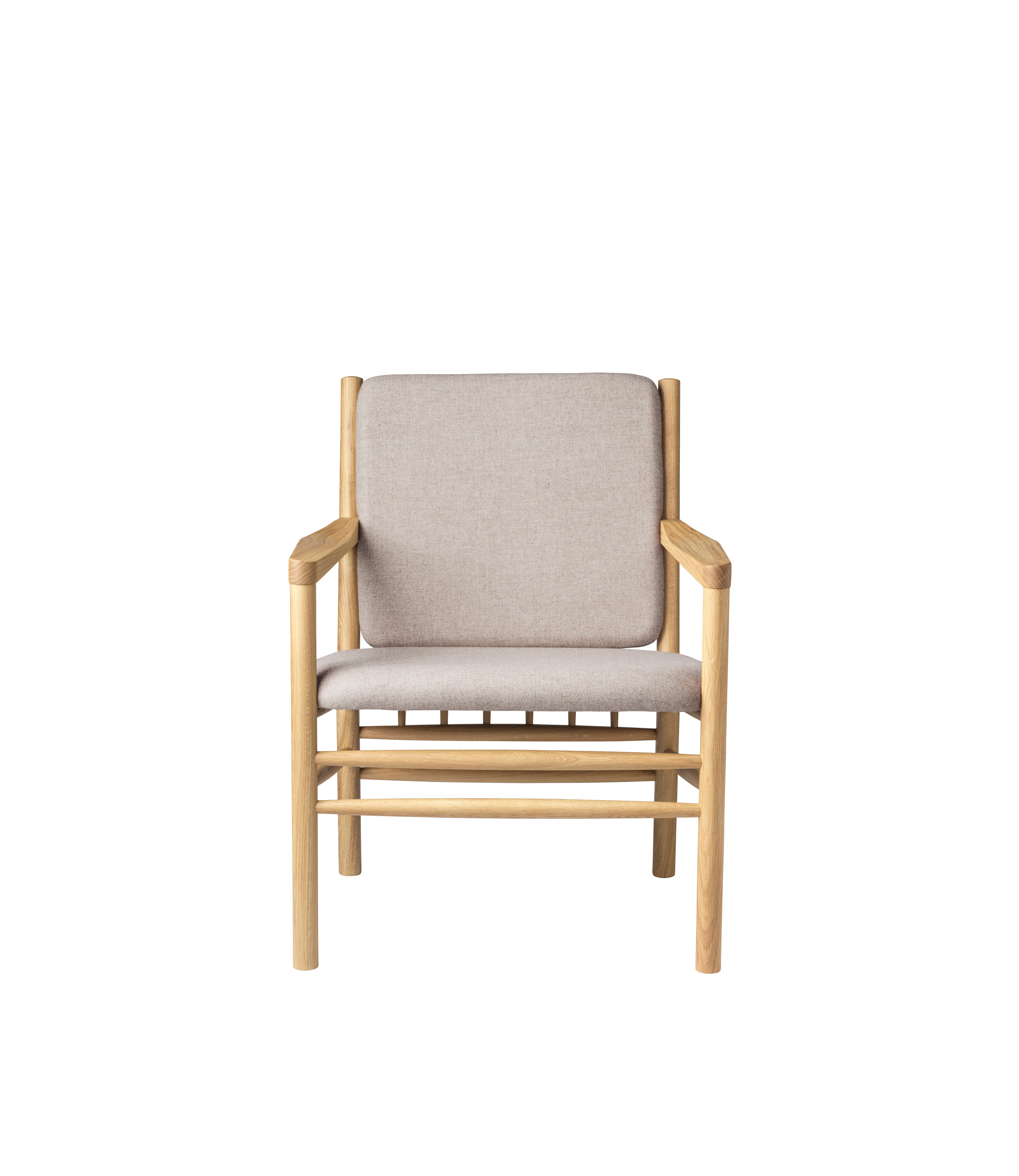 J147 - Armchair - Oak - Light Grey