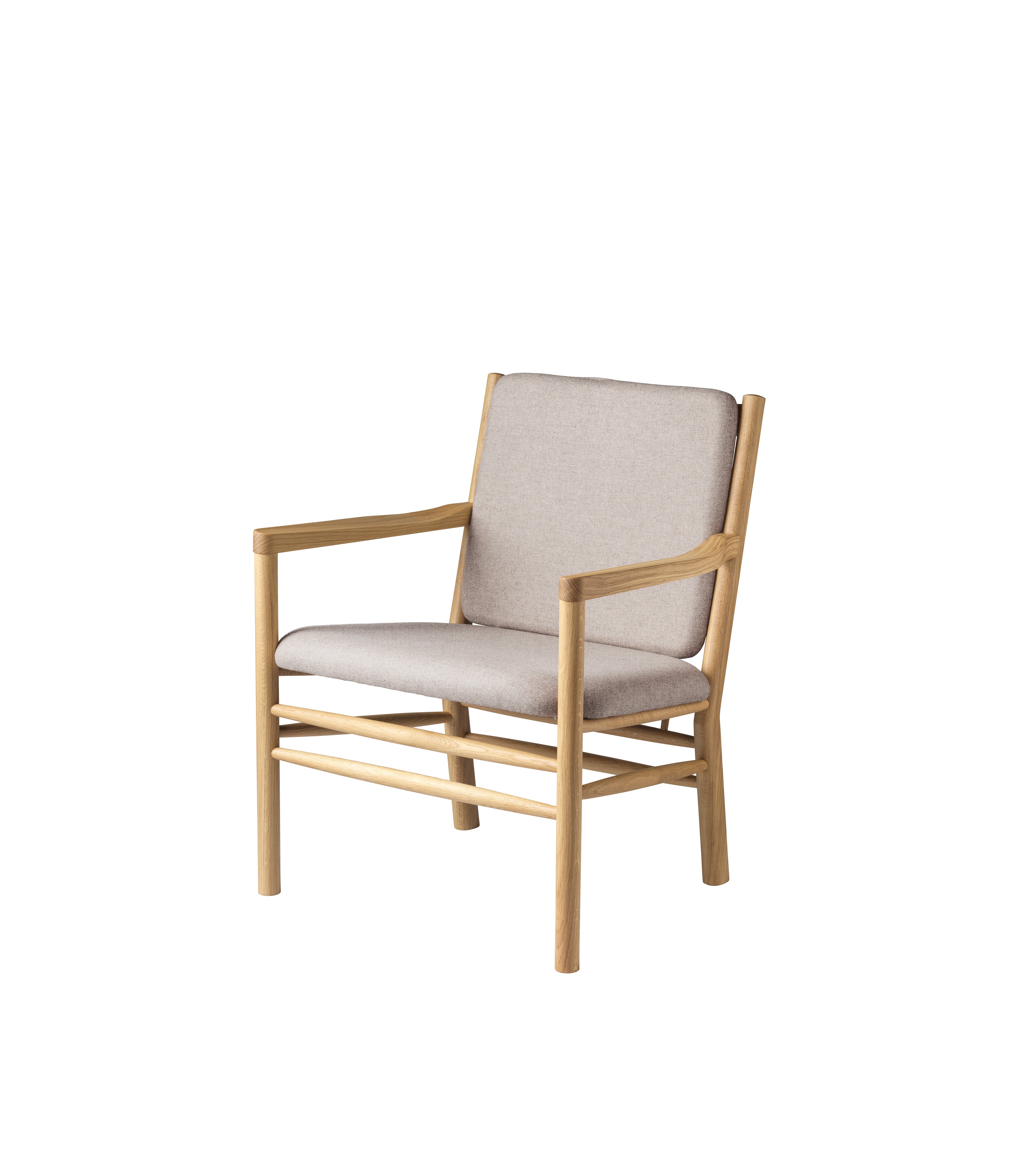 J147 - Armchair - Oak - Light Grey