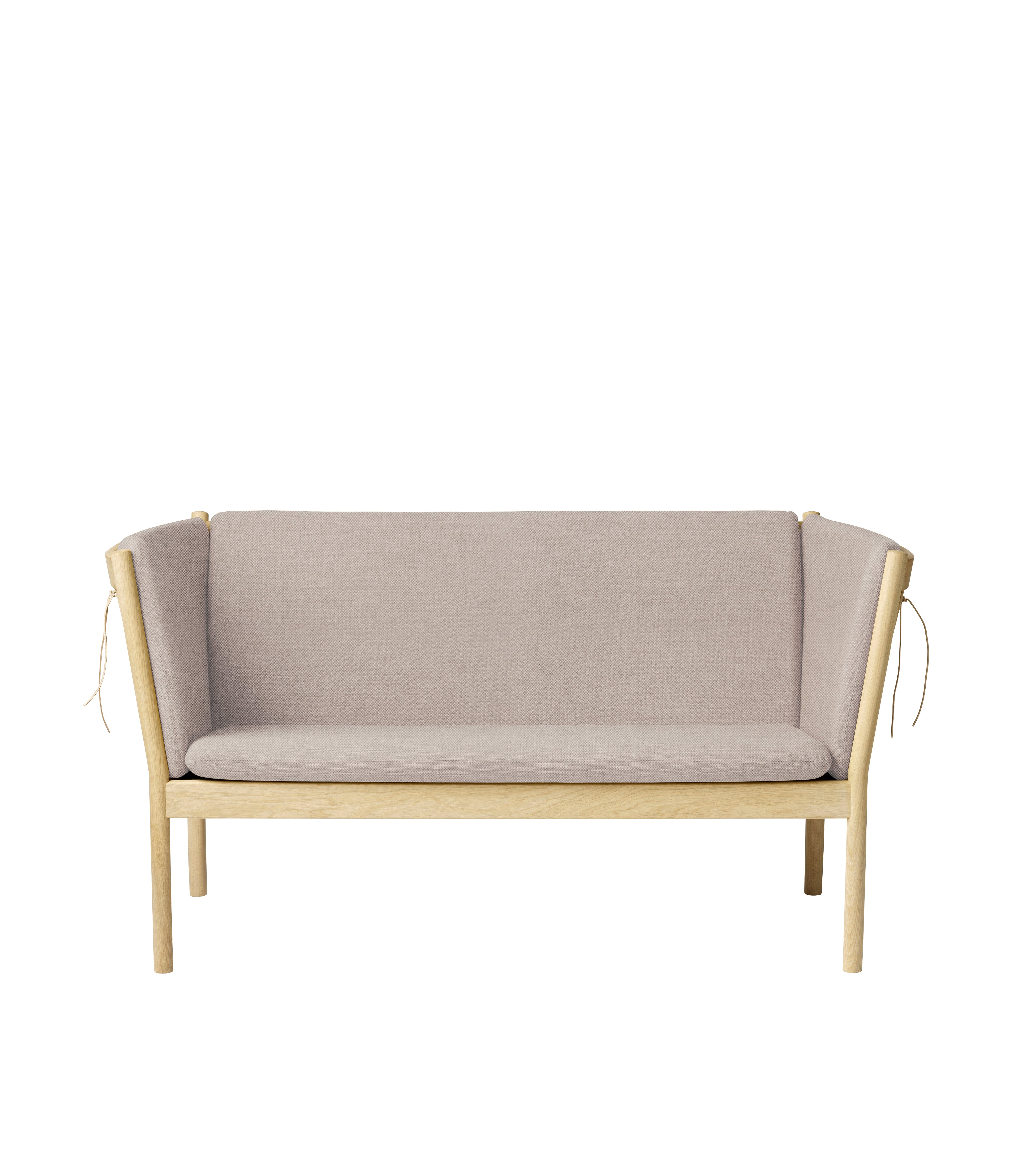 J148 - 2-Seater Sofa - Oak - Light Grey