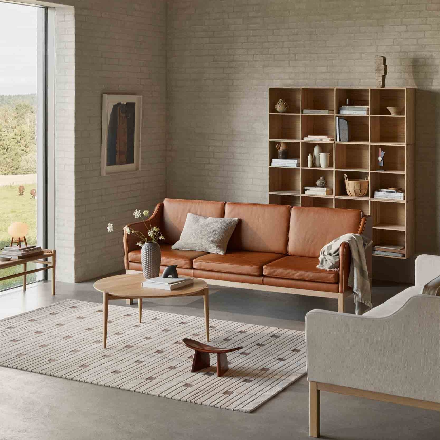 L43 MK46 Mogens Koch - 3-seater sofa - Cognac