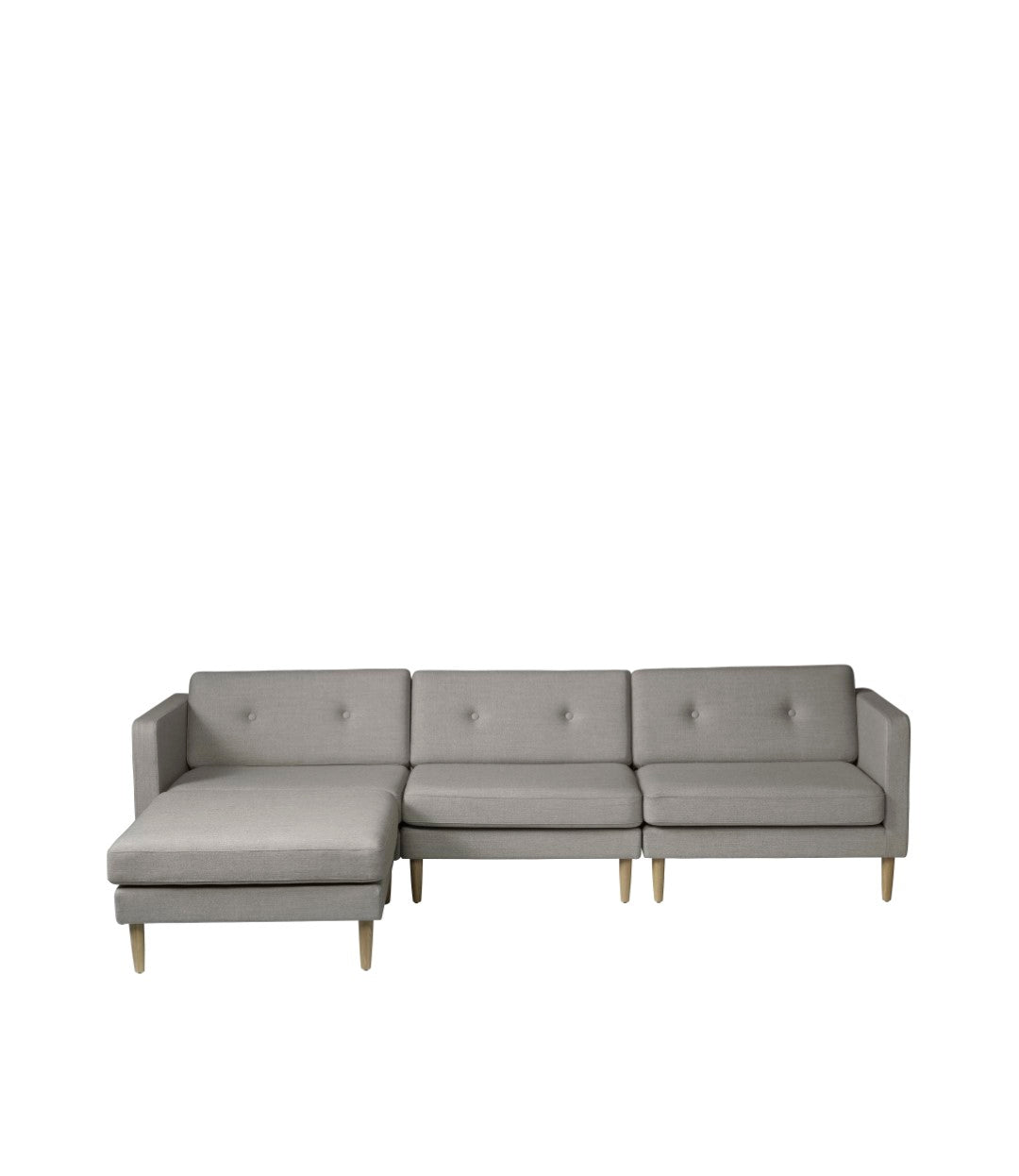 L42 Firhøj Puf i Eg Grey Beige af Unit10