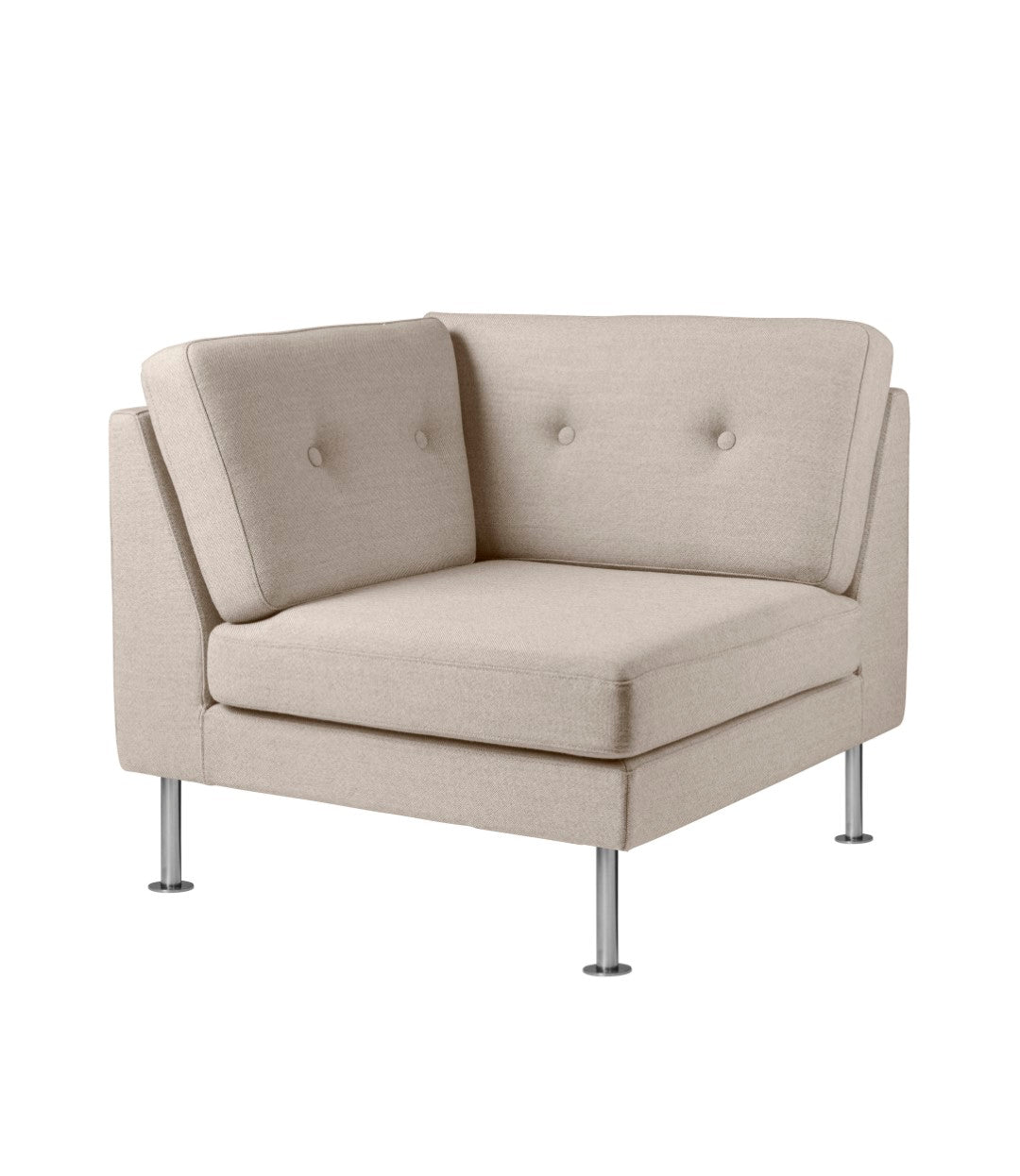 L42 Firhøj Sofa Hjørnemodul Stål Beige af Unit10