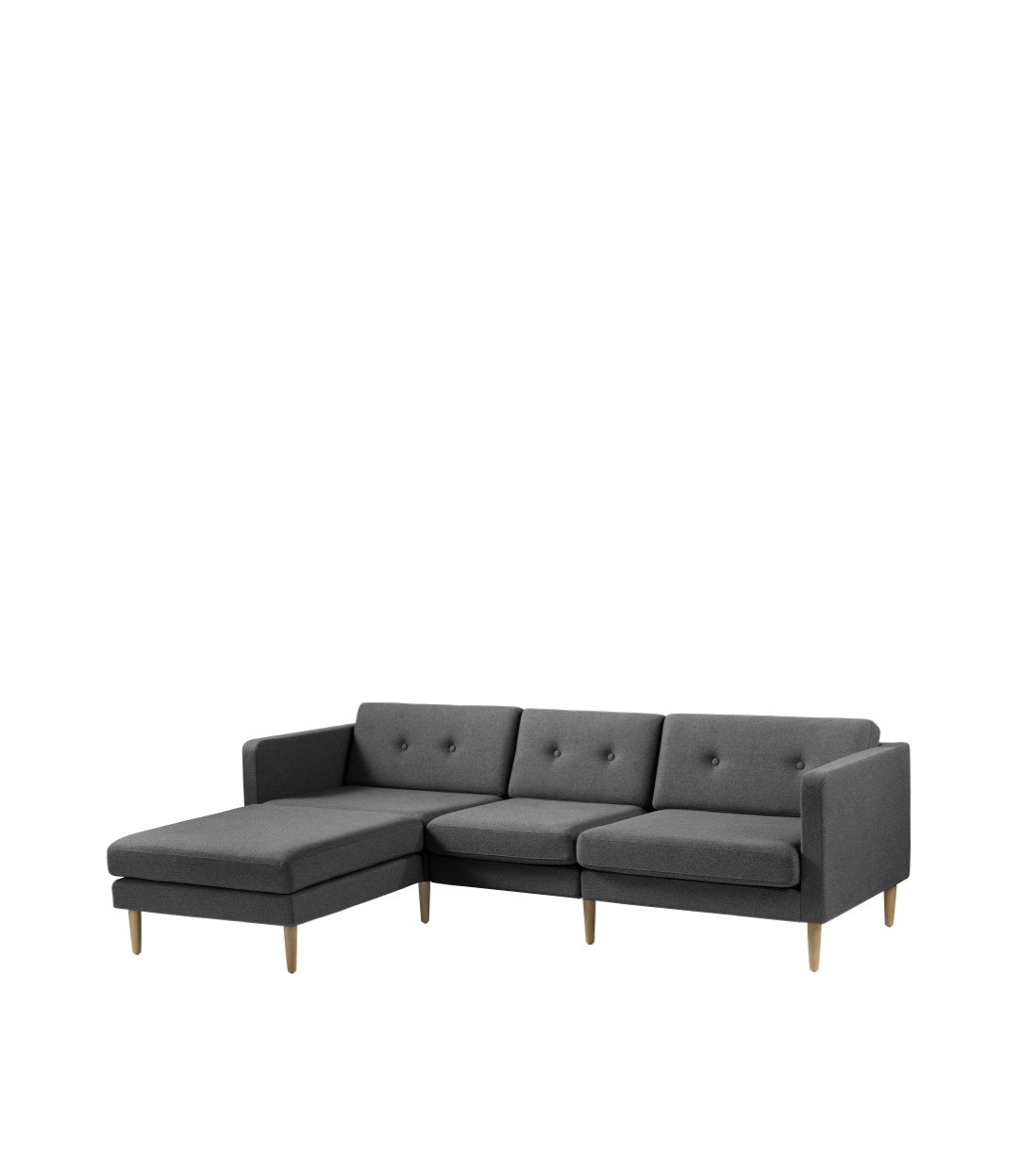 L42 Firhøj Sofa Højre modul 90 i Eg Dark Grey af Unit10 - Kombinationer