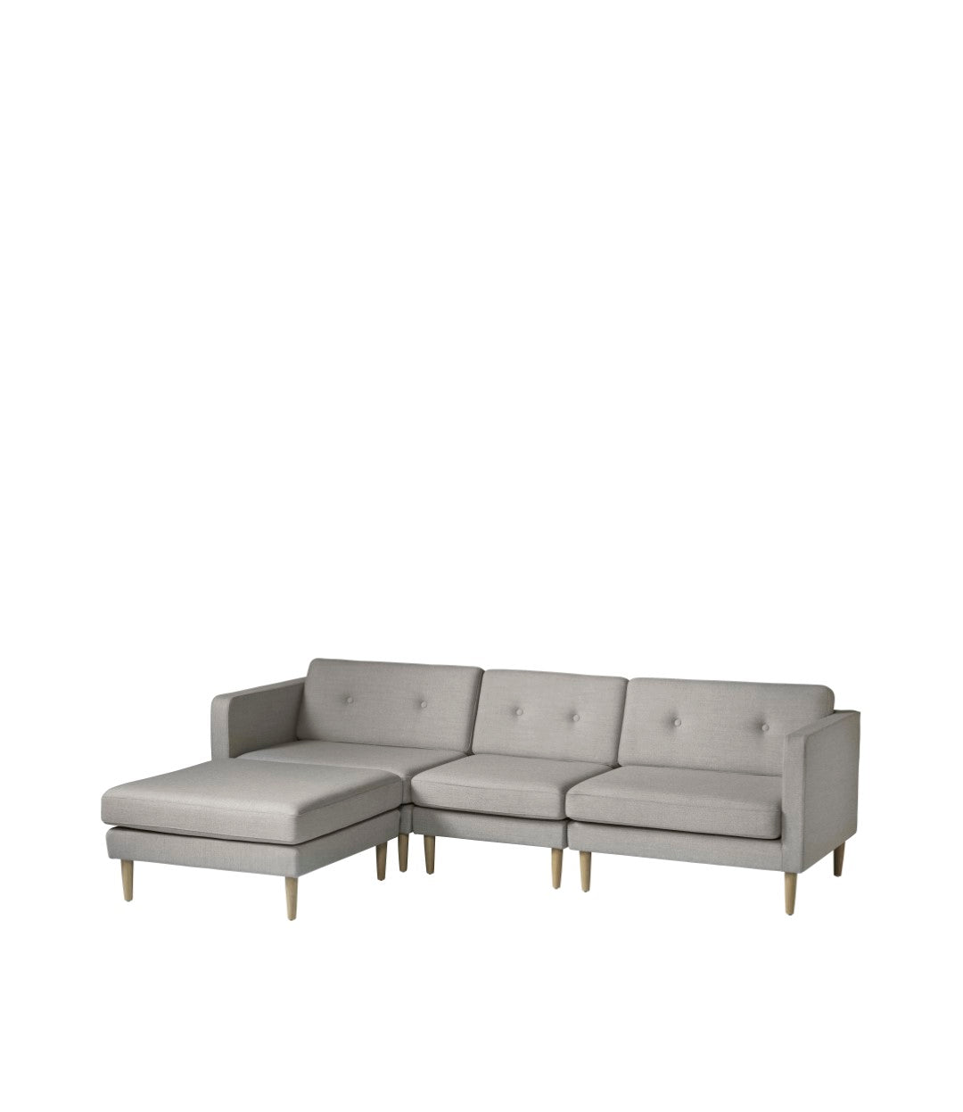 L42 Firhøj Sofa Højre modul 90 i Eg Grey Beige af Unit10 - Kombinationer