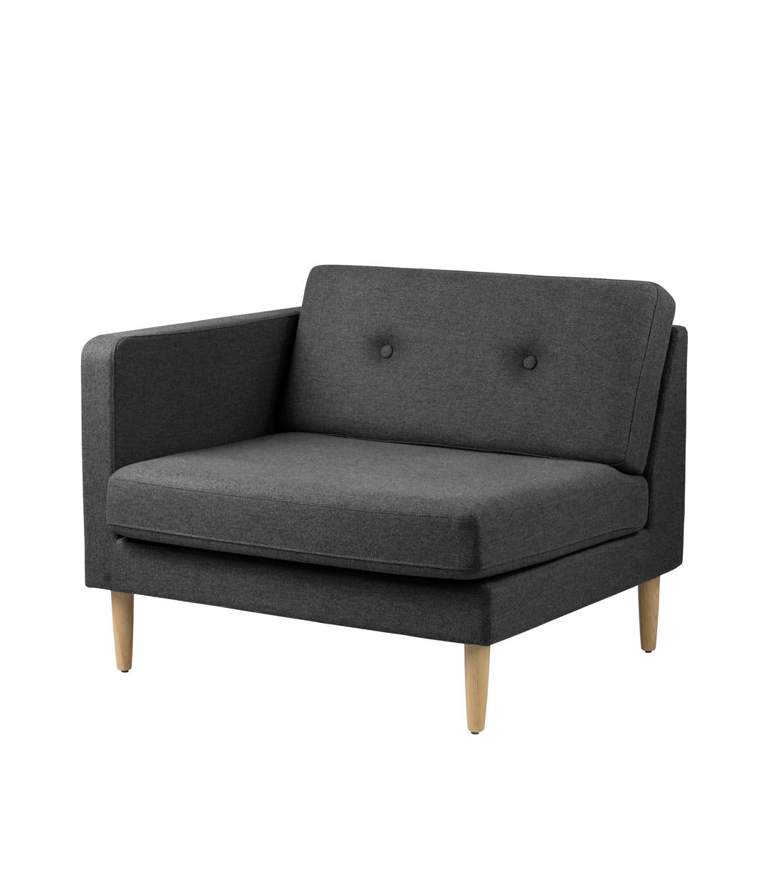 L42 Firhøj Sofa Venstre modul 90 Eg i Dark Grey af Unit10 - Kombinationer