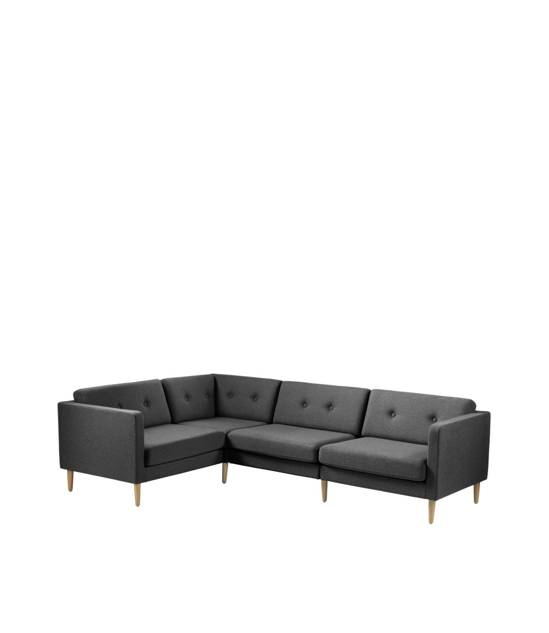 L42 Firhøj Sofa Venstre modul 90 Eg i Dark Grey af Unit10 - Kombinationer