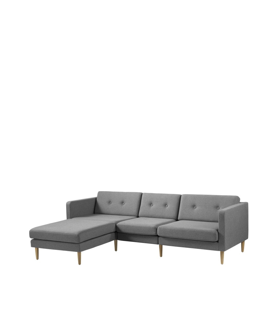 L42 Firhøj Sofa Venstre modul 90 Eg i Grey af Unit10 - Kombinationer