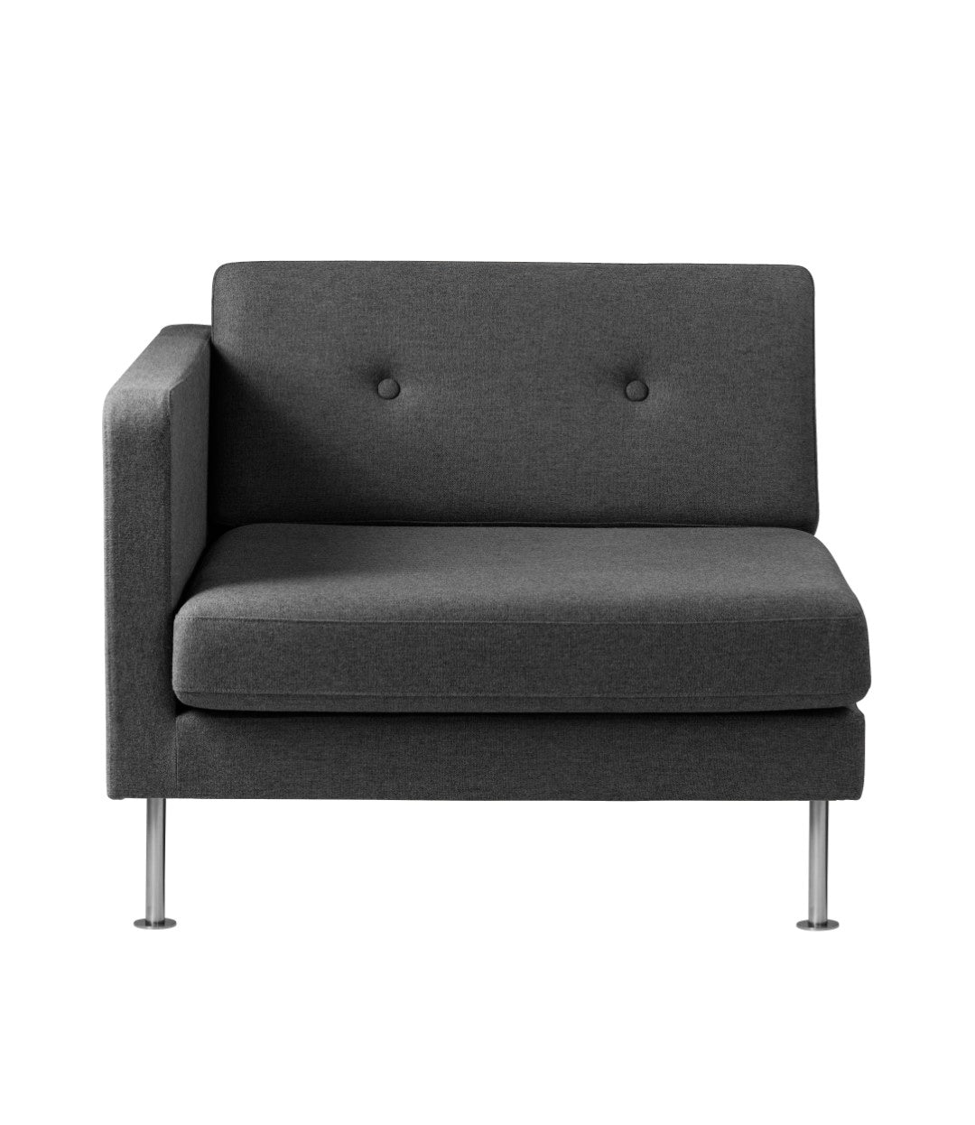 L42 Firhøj Sofa Venstre modul 90 Stål i Dark Grey af Unit10