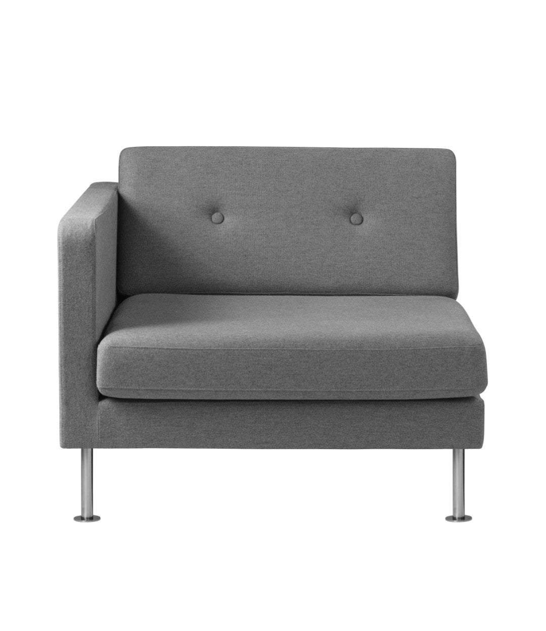 L42 Firhøj Sofa Venstre modul 90 Stål i Grey af Unit10